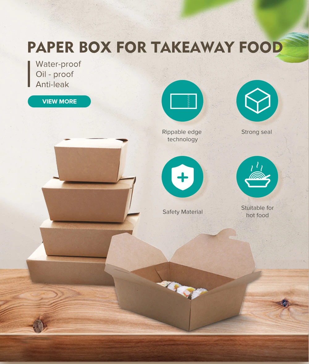 Custom Disposable Take Away Paper Food Box