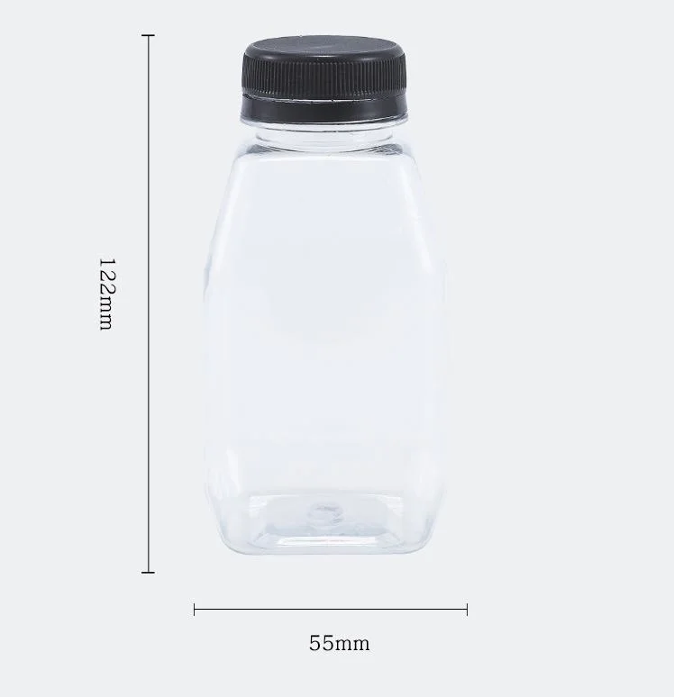 280ml 350ml 500ml Milk Tea Bottle Beverage Bottle Disposable Pet Transparent Plastic Bottle Inclined Shoulder Plastic Bottle Milk Tea Cold Drink Bottle