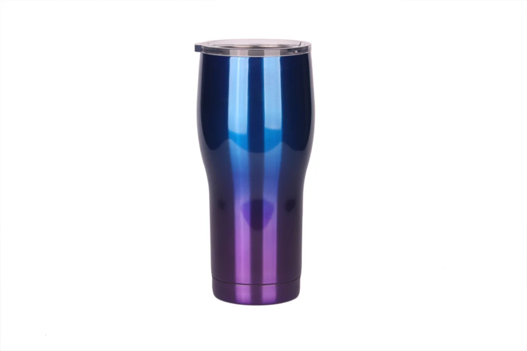 Dazzle Thermos Mug Progressive Color Changing Car Cup Double Layer Stainless Steel Cup - Blue