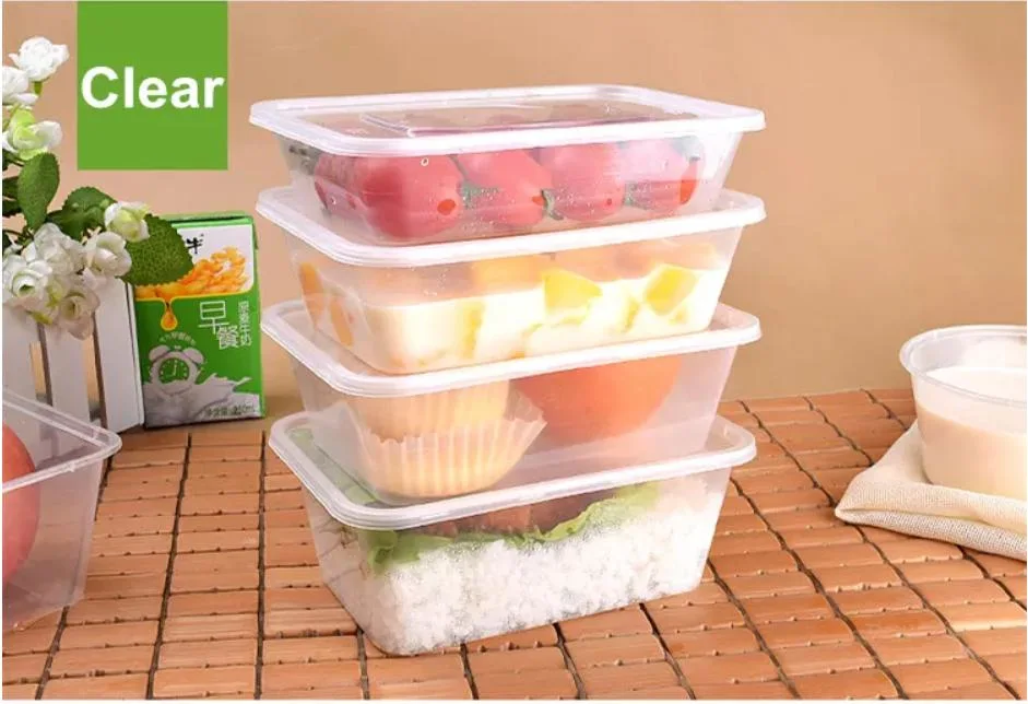 Take Away Custom Printed Disposable PP Plastic Microwave Food Container Lunch Box